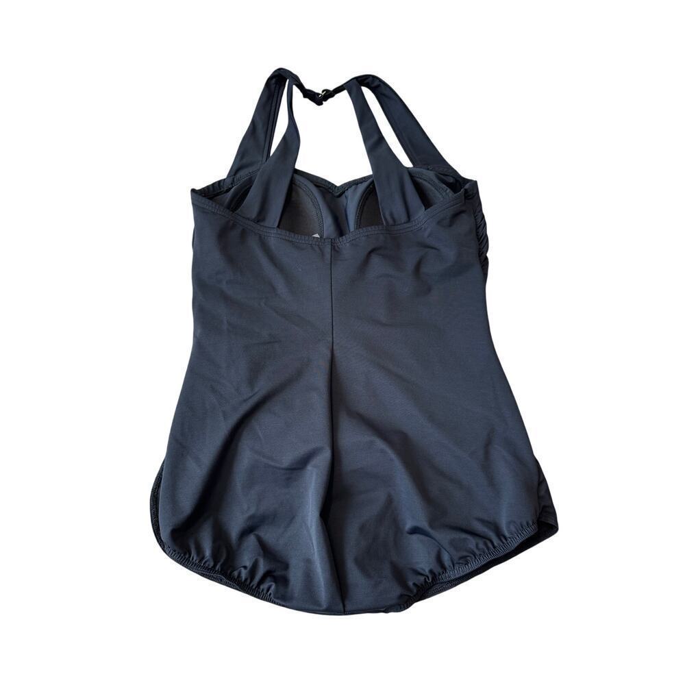 LANDS END SIZE 12 P (PETITE) Black one piece swim/bathing suit - Picture 2 of 10